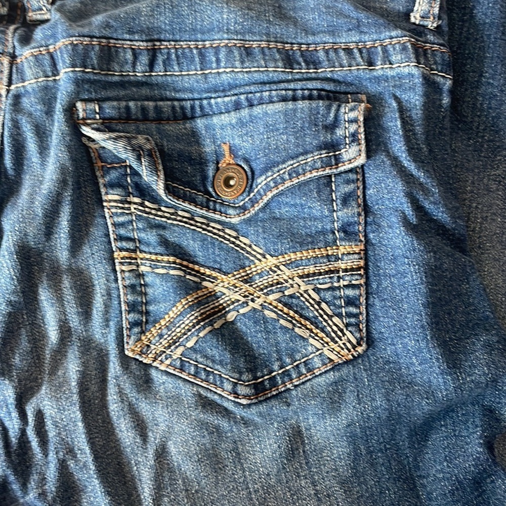 Rue 21 denim short mid-rise boot cute jeans - Picture 4 of 9